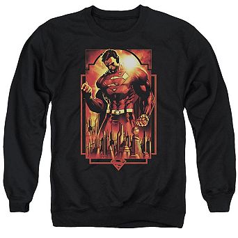 Superman Metropolis Deco Adult Crewneck Sweatshirt