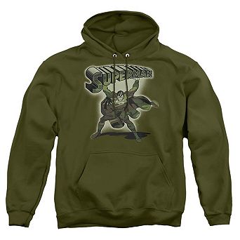 Superman Camo Logo Adult Pull Over Hoodie