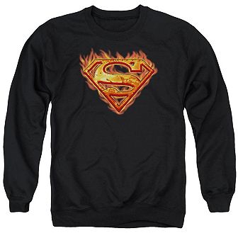 Superman Hot Metal Adult Crewneck Sweatshirt