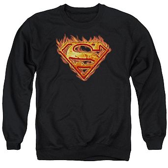 Superman Hot Metal Adult Crewneck Sweatshirt