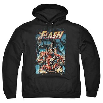 Justice League of America Electric Chair Adult Pull Over Hoodie