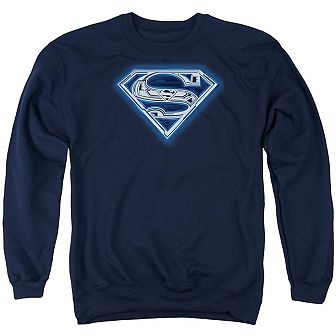 Superman Cyber Shield Adult Crewneck Sweatshirt