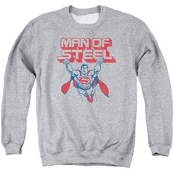 Superman Steel Retro Adult Crewneck Sweatshirt