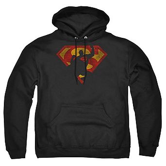 Superman S Shield Knockout Adult Pull Over Hoodie