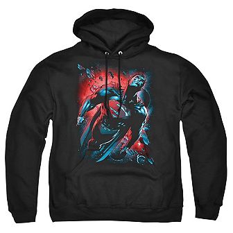 Superman Red Sun Adult Pull Over Hoodie