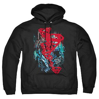 Superman Gritty Adult Pull Over Hoodie