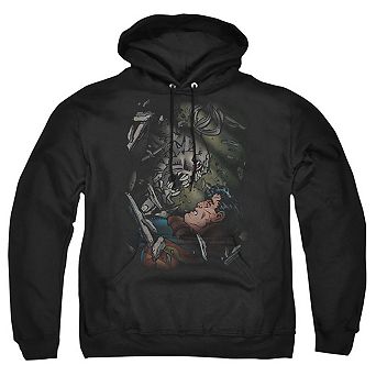 Superman Epic Battle Adult Pull Over Hoodie