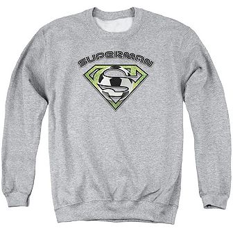 Superman Soccer Shield Adult Crewneck Sweatshirt
