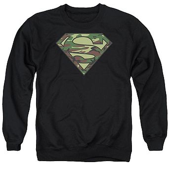 Superman Camo Logo Adult Crewneck Sweatshirt