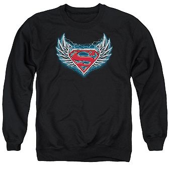 Superman Steel Wings Logo Adult Crewneck Sweatshirt