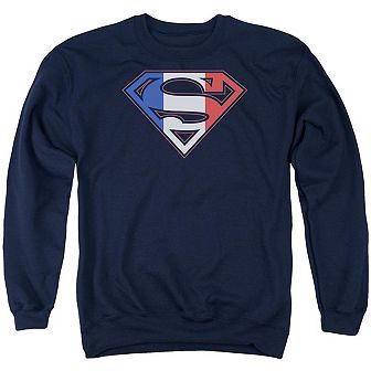 Superman French Shield Adult Crewneck Sweatshirt