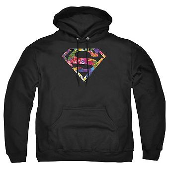 Superman Hawaiian Shield Adult Pull Over Hoodie