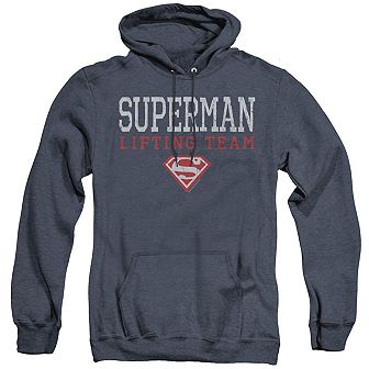 Superman Lifting Team Adult Heather Hoodie
