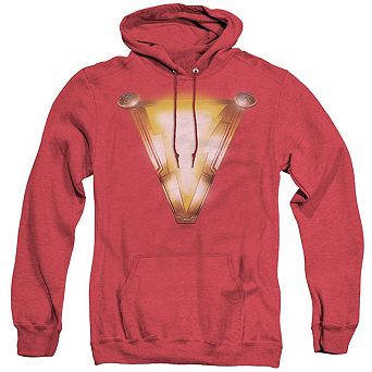 Shazam Movie Bolt Adult Heather Hoodie