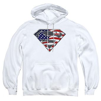 Superman All American Shield Adult Pull Over Hoodie