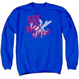 Superman Say No To Thugs Adult Crewneck Sweatshirt