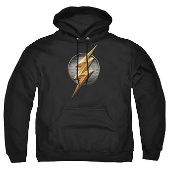 Justice League Movie Flash Logo Adult Pull Over Hoodie