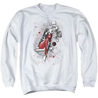 Justice League Of America Harley Sketch Adult Crewneck Sweatshirt