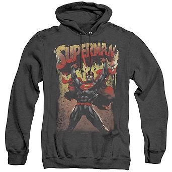 Superman Lift Up Adult Heather Hoodie