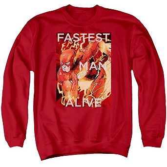 Justice League of America Fastest Man Alive Adult Crewneck Sweatshirt