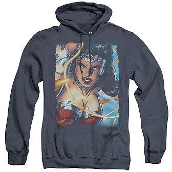 Justice League of America Scowl Adult Heather Hoodie