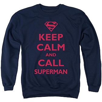 Superman Call Superman Adult Crewneck Sweatshirt