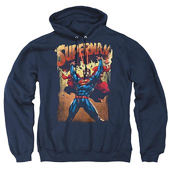 Superman Lift Up Adult Pull Over Hoodie