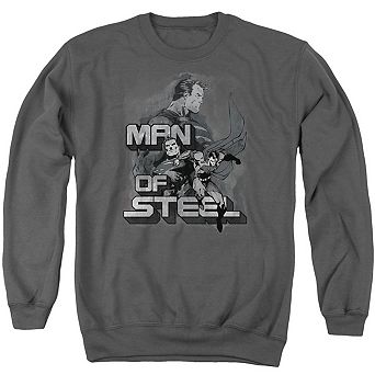 Superman Steel Poses Adult Crewneck Sweatshirt