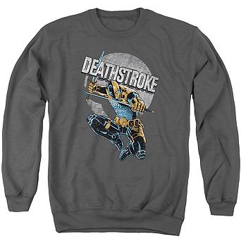 Justice League Of America Deathstroke Retro Adult Crewneck Sweatshirt