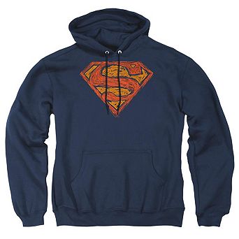 Superman Messy S Adult Pull Over Hoodie