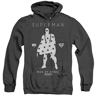 Superman Star Silhouette Adult Heather Hoodie