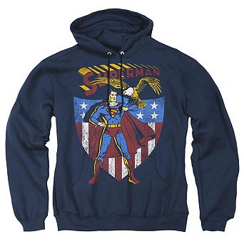 Superman All American Adult Pull Over Hoodie