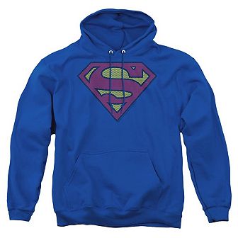 Superman Little Logos Adult Pull Over Hoodie