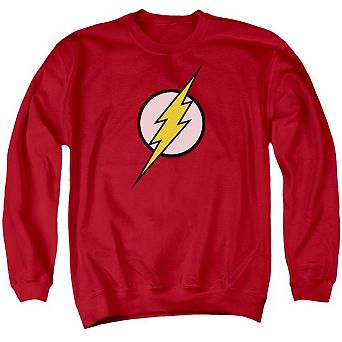 Justice League Of America Flash Logo Adult Crewneck Sweatshirt