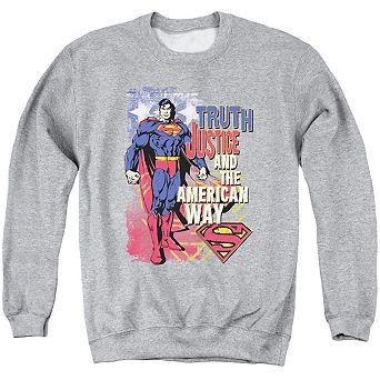 Superman Truth Justice Adult Crewneck Sweatshirt