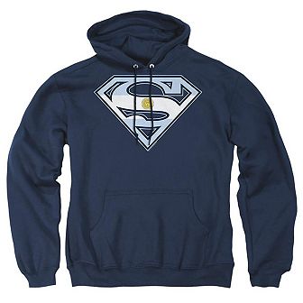Superman Argentinian Shield Adult Pull Over Hoodie