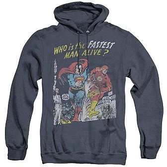 Justice League of America Fastest Man Adult Heather Hoodie