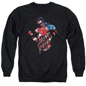 Superman The American Way Adult Crewneck Sweatshirt
