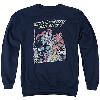 Justice League Of America Fastest Man Adult Crewneck Sweatshirt