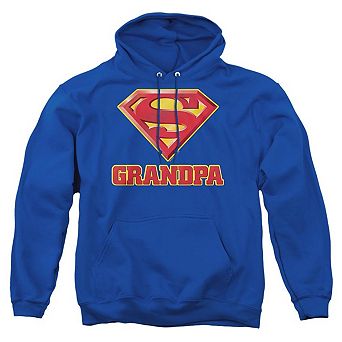 Superman Super Grandpa Adult Pull Over Hoodie
