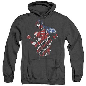 Superman The American Way Adult Heather Hoodie