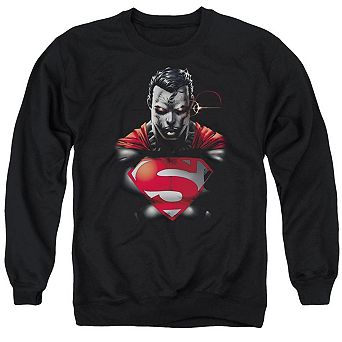 Superman Heat Vision Charged Adult Crewneck Sweatshirt