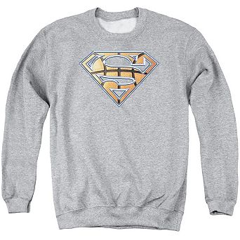 Superman Basketball Shield Adult Crewneck Sweatshirt