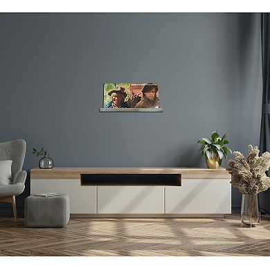 Rustic Farmhouse Floating Reclaimed Wood Shelf With Narrow Ledge For Decor Display & Storage
