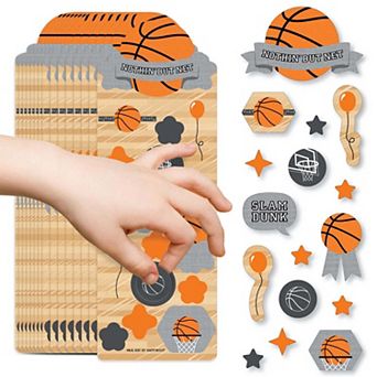 Big Dot Of Happiness Nothin' But Net Basketball Favor - Kids Stickers 16 Sheets 256 Stickers