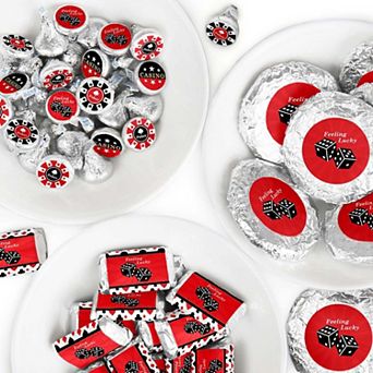 Big Dot Of Happiness Las Vegas - Casino Party Candy Favor Sticker Kit - 304 pc