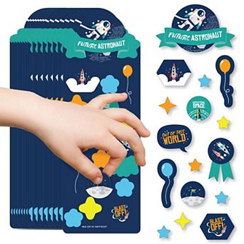 Big Dot Of Happiness Blast Off To Outer Space Rocket Ship Favor Kids Stickers 256 Stickers
