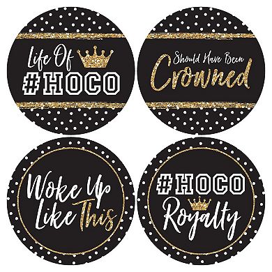 Big Dot Of Happiness Hoco Dance - Homecoming Funny Name Tags - Party Badges Sticker Set Of 12