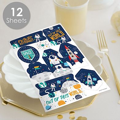 Big Dot Of Happiness Blast Off To Outer Space Party Favor Sticker 12 Sheets 120 Stickers