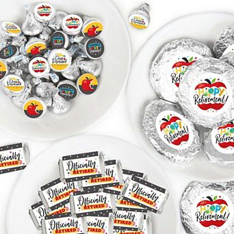 Big Dot Of Happiness Teacher Retirement Happy Retirement Party Candy Favor Sticker Kit 304 pc